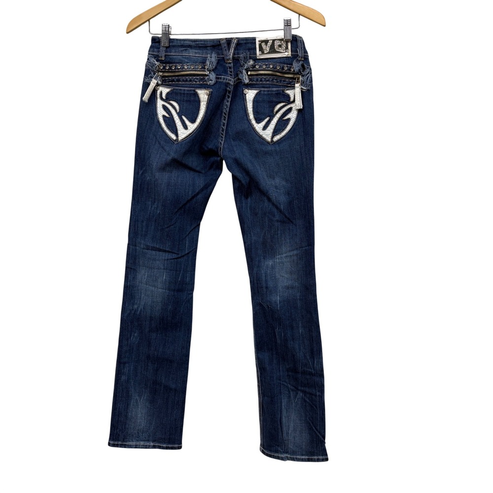 Rare‎ VO Jeans USA Embellished Denim Jean bling low rise Y2K Britney size 27